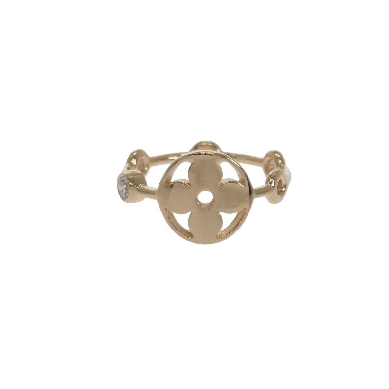 Louis Vuitton Monogram Skin 2 P No 10 Q9 A72 Ring 18K Yellow Gold Diamond — view 3
