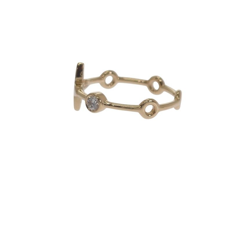 Louis Vuitton Monogram Skin 2 P No 10 Q9 A72 Ring 18K Yellow Gold Diamond — view 8