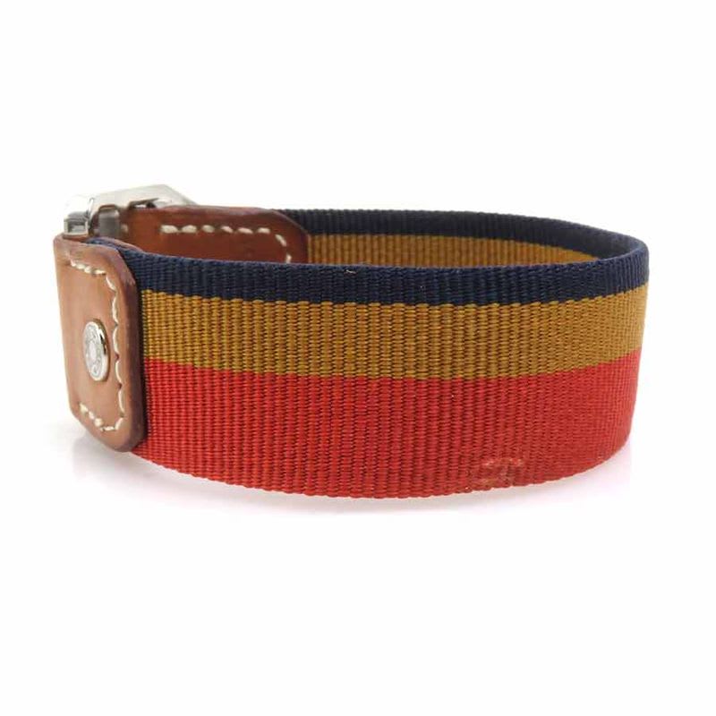 Hermes Striped Enamel Leather Bracelet — view 6