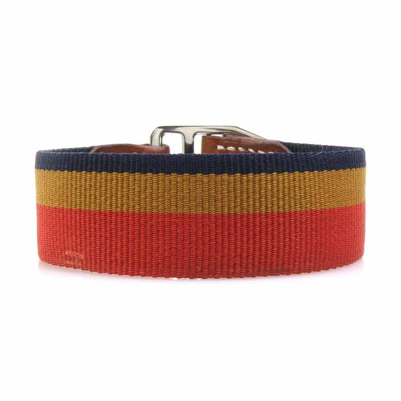 Hermes Striped Enamel Leather Bracelet — view 5