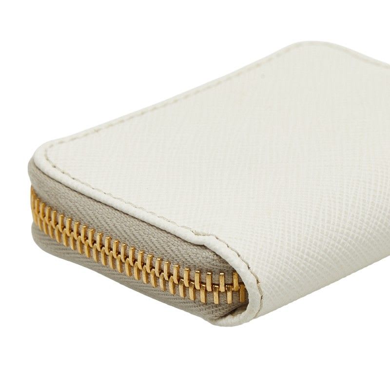 Prada Triangle Logo Plate Bag Charm Coin Case Accessory 1 Tl085 White — view 3