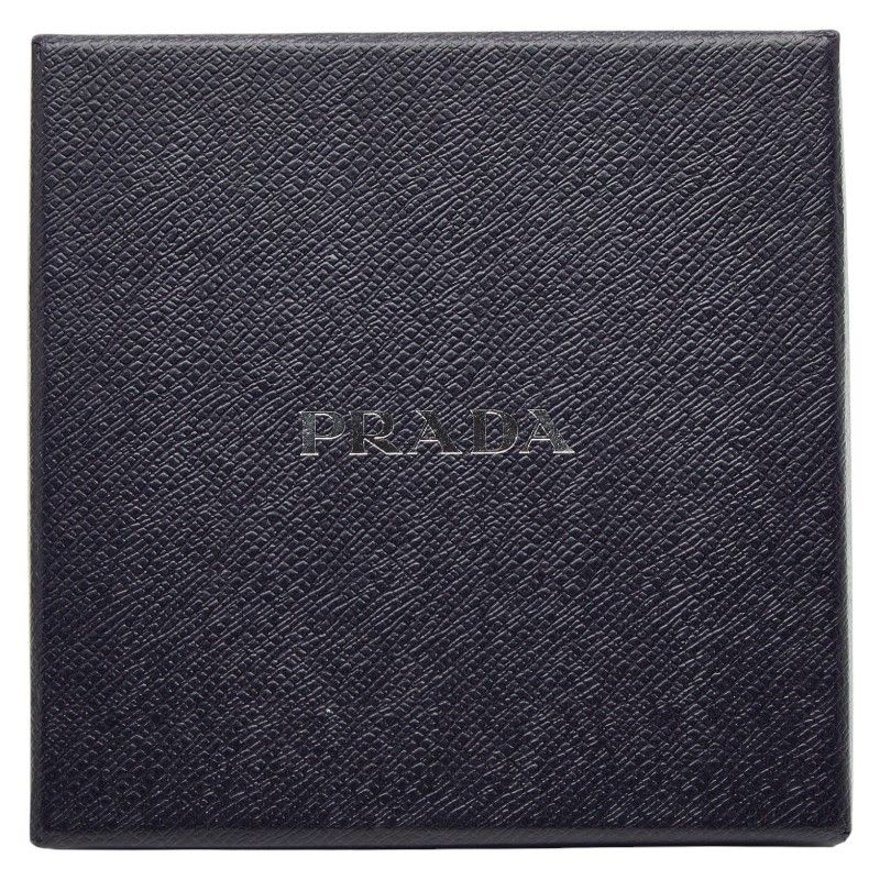 Prada Triangle Logo Plate Bag Charm Coin Case Accessory 1 Tl085 White — view 8