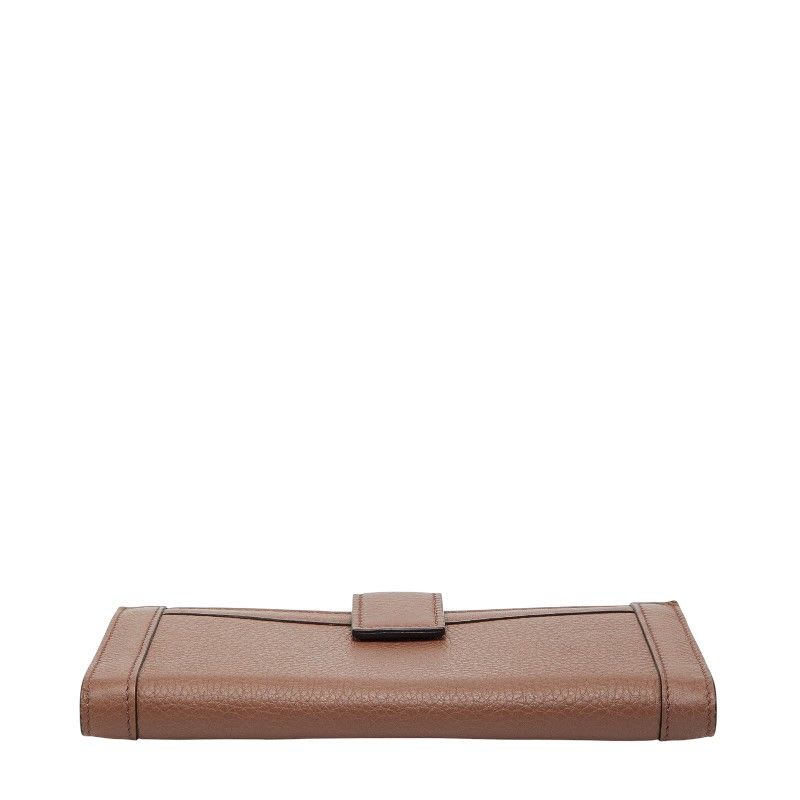 Gucci Long Wallet W Hook Brown Canvas Leather — view 3