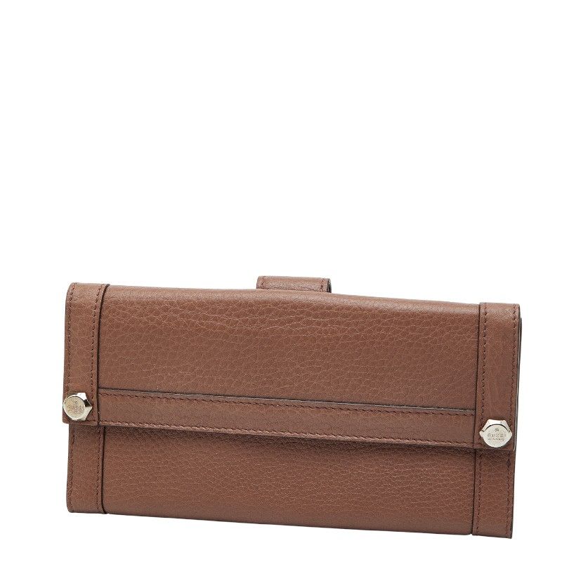 Gucci Long Wallet W Hook Brown Canvas Leather — view 2