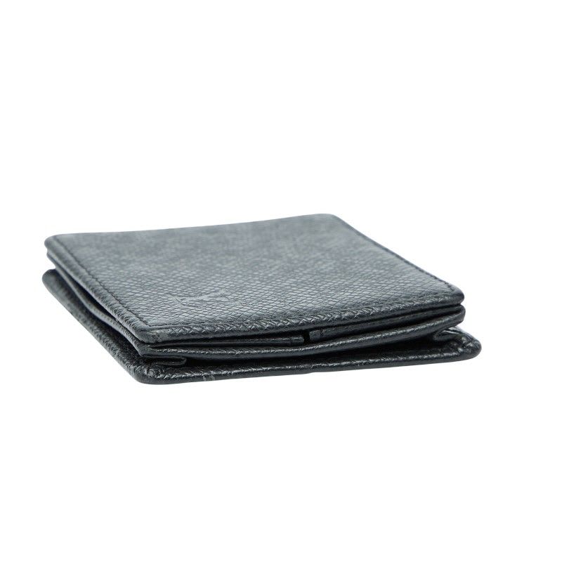 Louis Vuitton Taiga Porte Monnaie Boite Coin Case Purse Ardoise Black — view 4