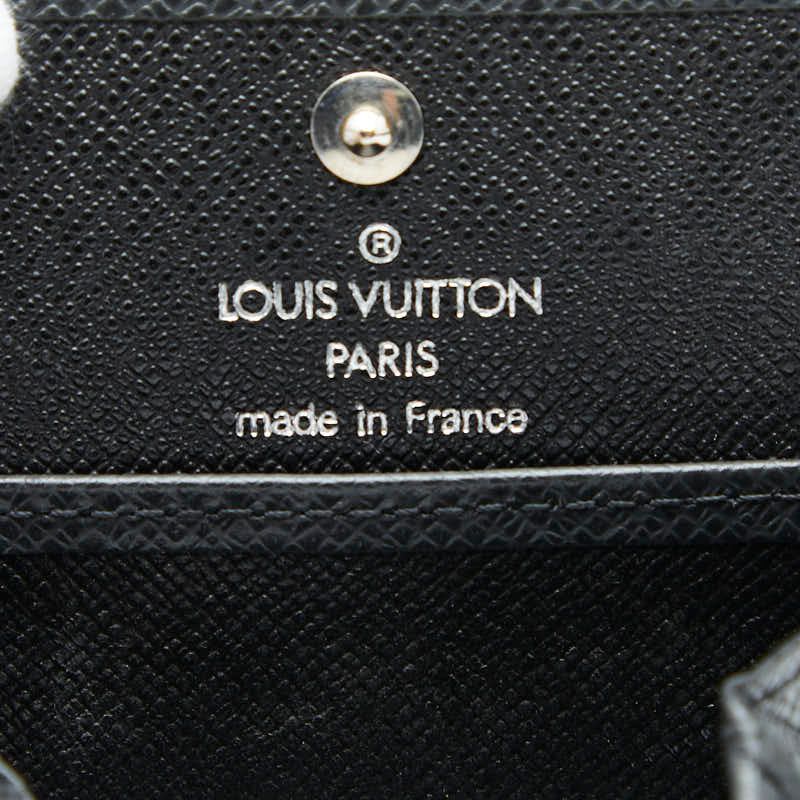 Louis Vuitton Taiga Porte Monnaie Boite Coin Case Purse Ardoise Black — view 7