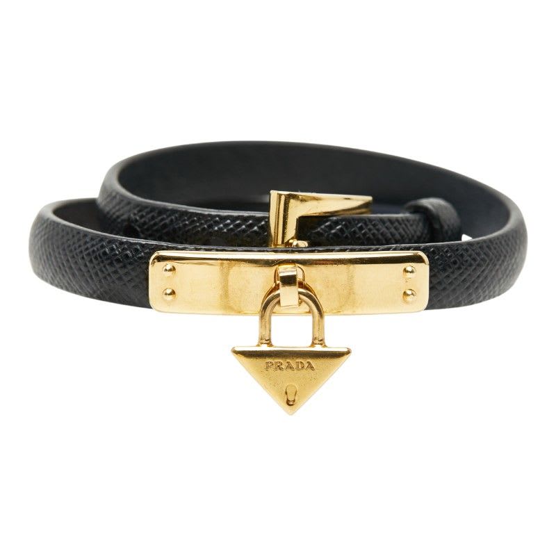 Prada Black Saffiano Leather Belt — view 3