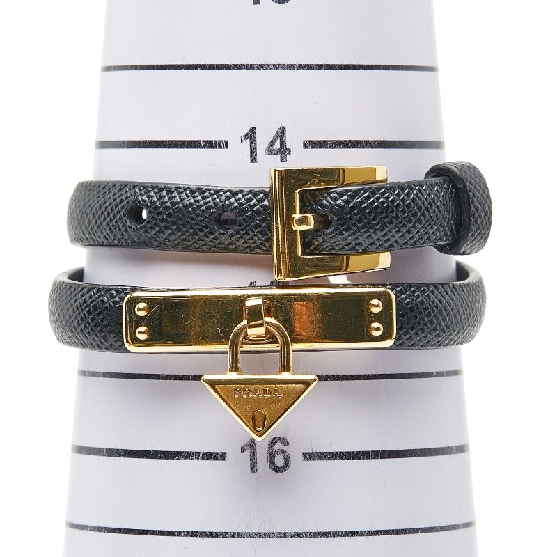 Prada Black Saffiano Leather Belt — view 7