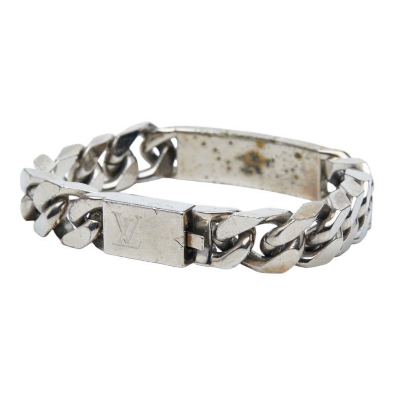 Louis Vuitton Bracelet Signature Chain Silver Metal — view 3