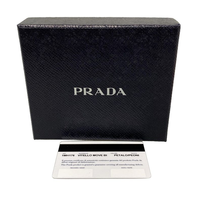 Prada Trifold Wallet 1 Mh176 Pink Leather — view 6