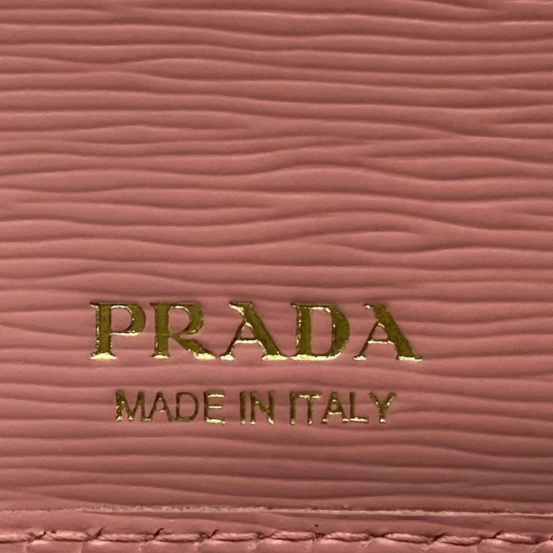 Prada Trifold Wallet 1 Mh176 Pink Leather — view 5