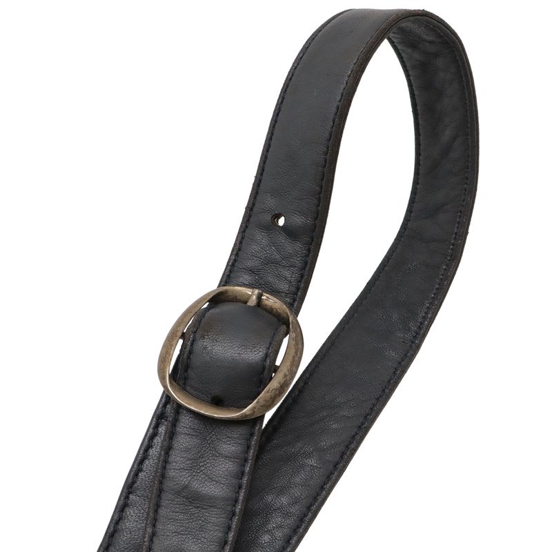 Loewe Anagram Pochette Shoulder Bag Draw String One Leather Dark Navy — view 6