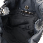 Loewe Anagram Pochette Shoulder Bag Draw String One Leather Dark Navy — view 7