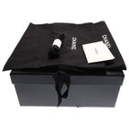 Chanel Coco Mark Fabric Leather High Cut Sneakers White Black — view 2