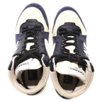 Chanel Coco Mark Fabric Leather High Cut Sneakers White Black — view 4