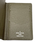 Louis Vuitton Leather Card Case Khaki Taiga Organizer de Poche — view 9