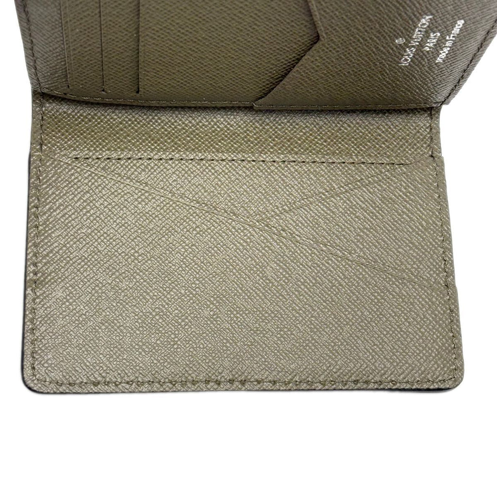Louis Vuitton Leather Card Case Khaki Taiga Organizer de Poche — view 8