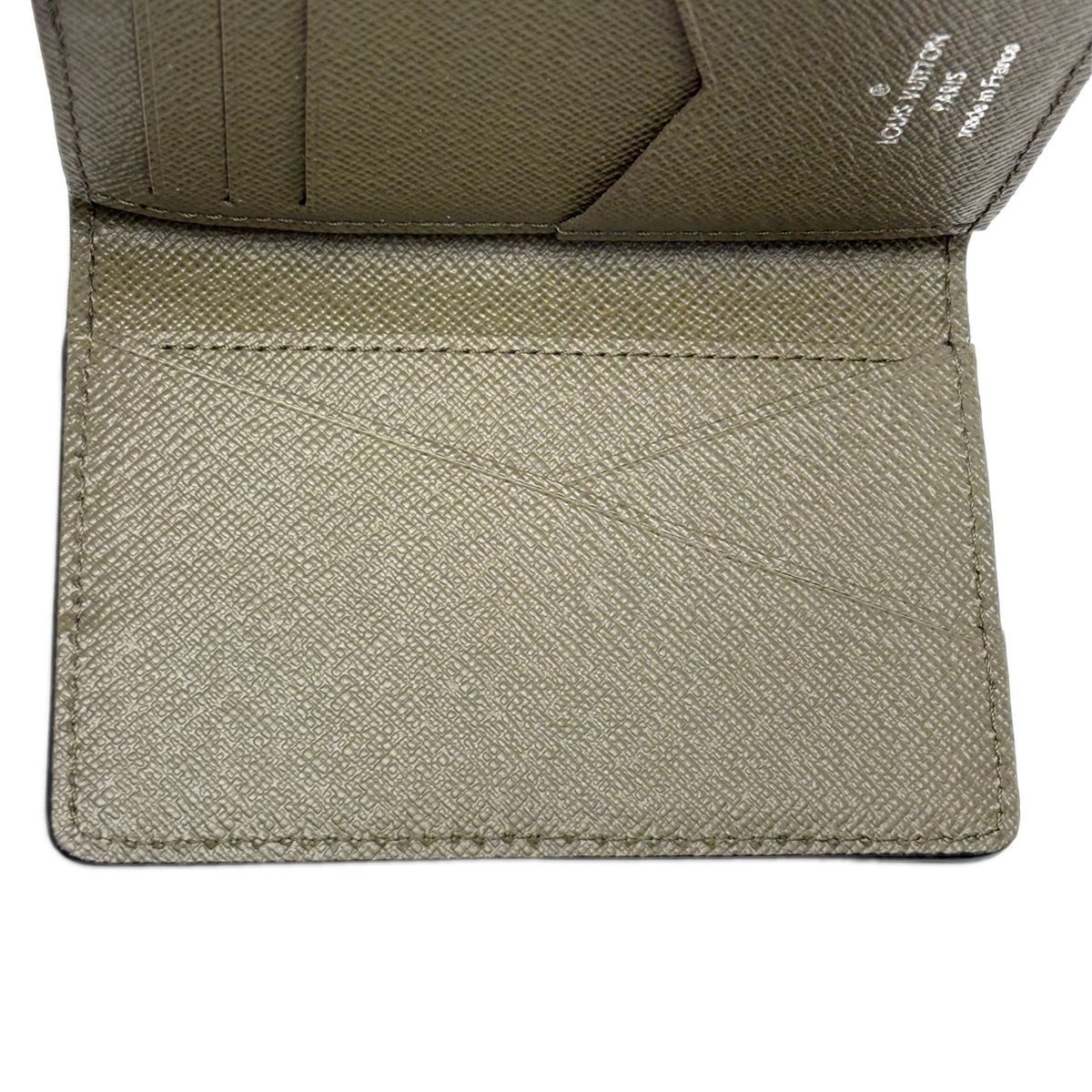 Louis Vuitton Leather Card Case Khaki Taiga Organizer de Poche — view 8
