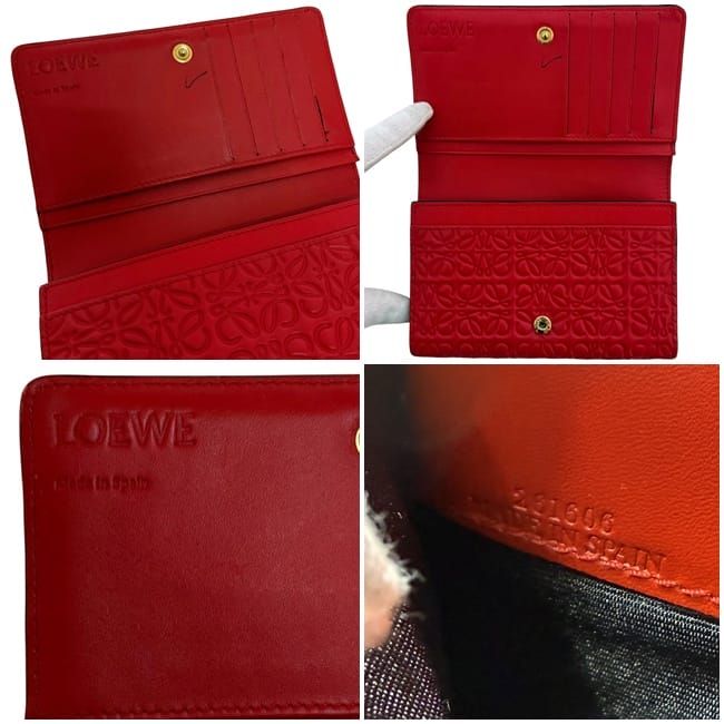 Loewe Bifold Wallet Red Repeat Anagram 107.55 G96 — view 4