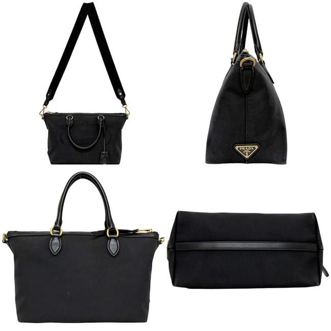 Prada 2-Way Bag Black Nero 1 Ba579 Jacquard — view 3