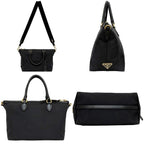 Prada 2-Way Bag Black Nero 1 Ba579 Jacquard