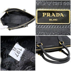 Prada 2-Way Bag Black Nero 1 Ba579 Jacquard