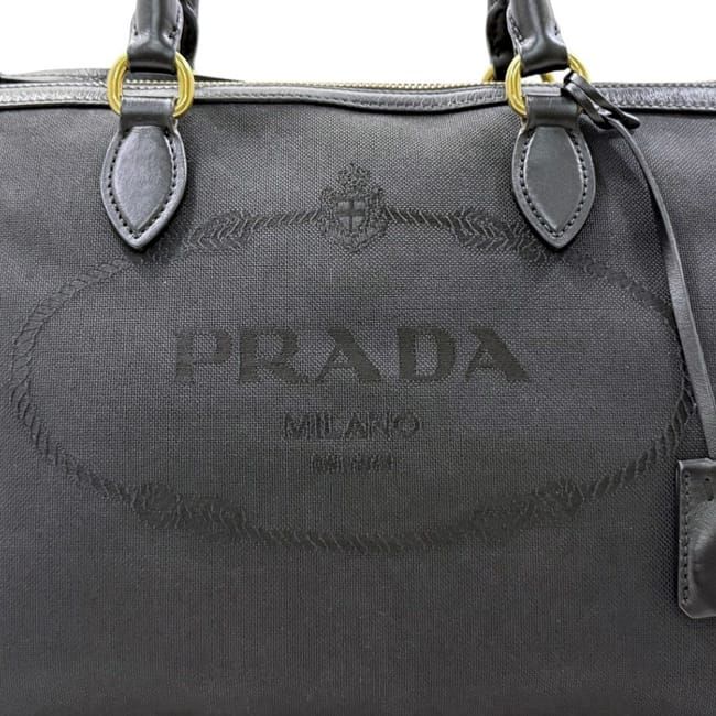 Prada 2-Way Bag Black Nero 1 Ba579 Jacquard