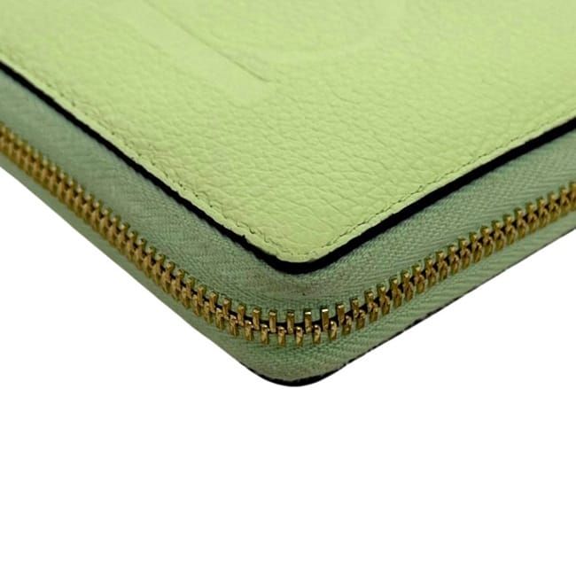 Gucci Round Zipper Long Wallet Light Green — view 4