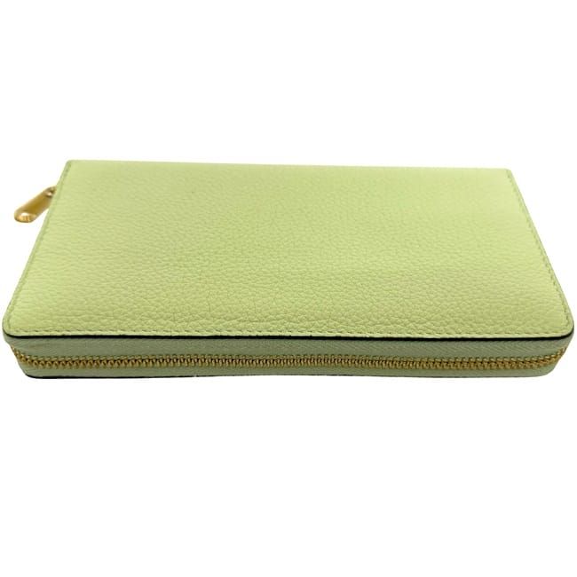 Gucci Round Zipper Long Wallet Light Green — view 3