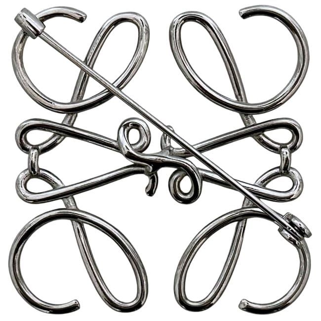 Loewe Brooch Silver Anagram 111.25.020 Metal — view 4