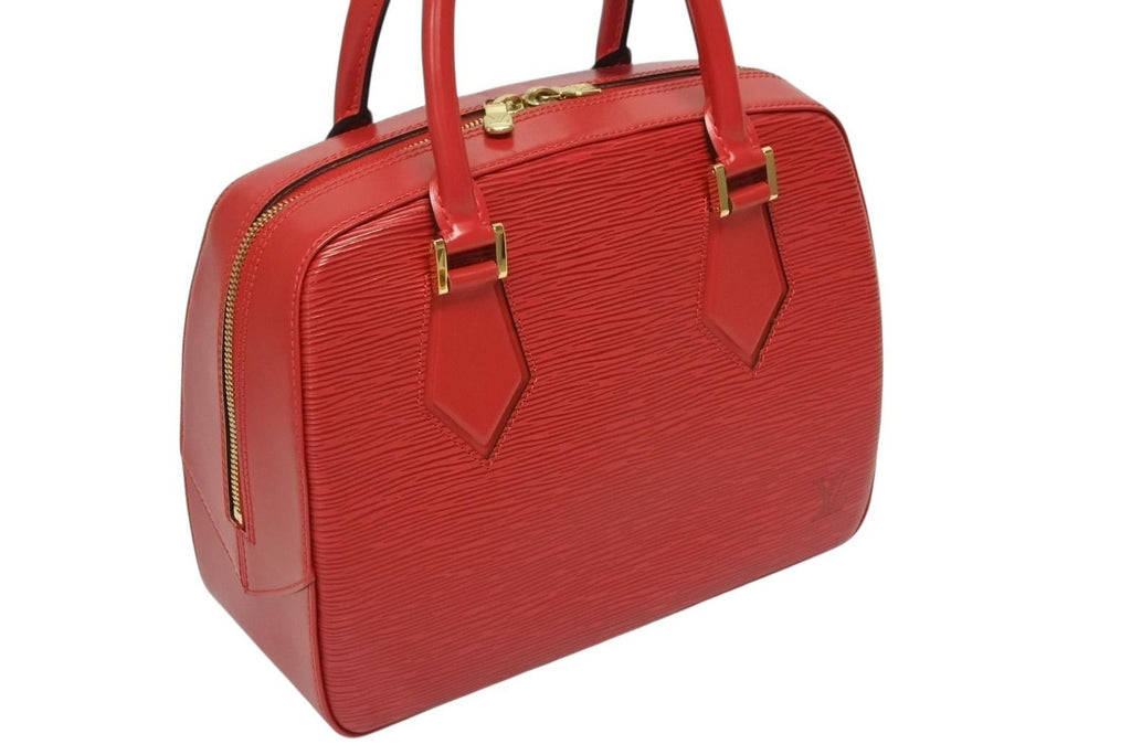 Louis Vuitton Blanc Handbag Castilian Red Epi Leather Gold — view 4