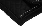 Chanel Quilted Jumbo CC Logo Chain Shoulder Bag Single Flap Black White Silver — view 6