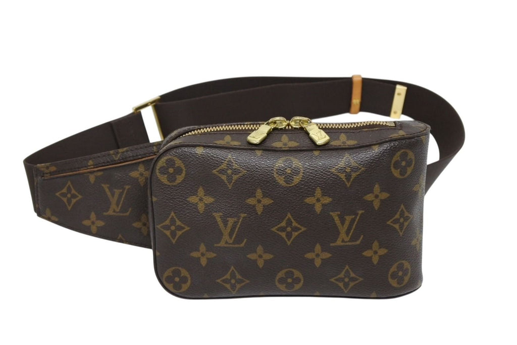 Louis Vuitton Monogram Geronimos Shoulder Bag Brown Gold