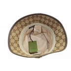 Gucci GG Canvas Fedora Hat L 4hg62 2564 Bucket Brown Aa — view 5