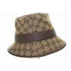 Gucci GG Canvas Fedora Hat L 4hg62 2564 Bucket Brown Aa — view 4