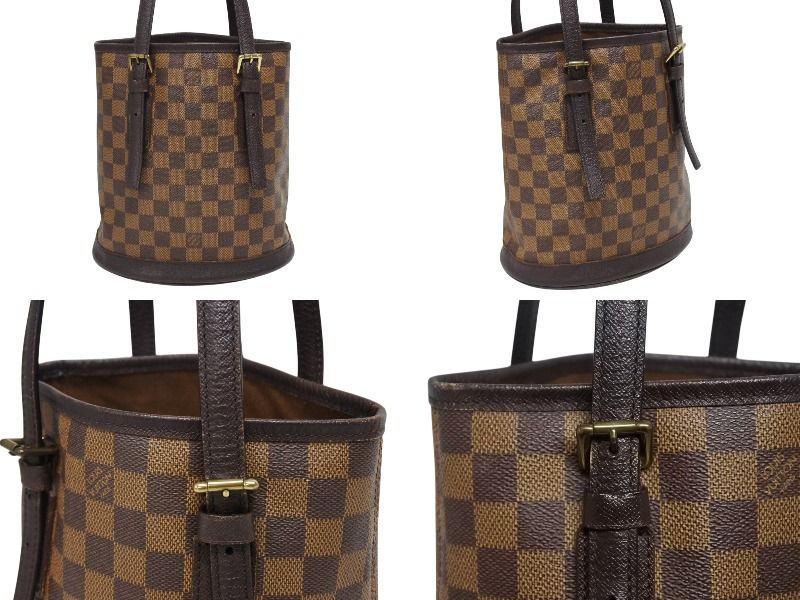 Louis Vuitton Damier Marais Shoulder Bag Brown Gold Logo — view 3
