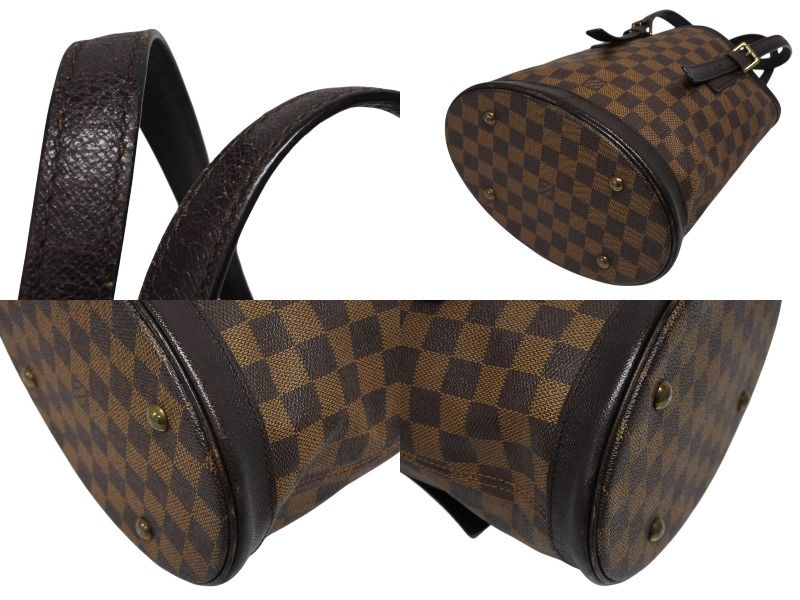 Louis Vuitton Damier Marais Shoulder Bag Brown Gold Logo — view 4