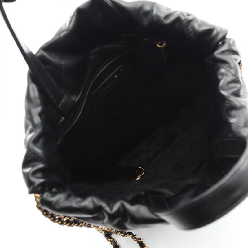 Chanel Rucksack Sac Backpack 22 Small Black Leather Chanel 22 Quilted — view 4
