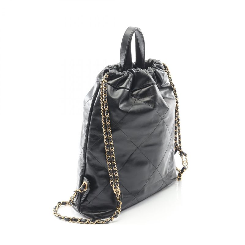 Chanel Rucksack Sac Backpack 22 Small Black Leather Chanel 22 Quilted — view 3