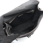 Prada Shoulder Bag Va0770 Black Nylon Saffiano Leather — view 4