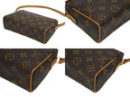 Louis Vuitton Recital Handbag Monogram Canvas Vachetta Leather Brown Gold — view 4