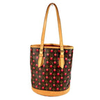 Louis Vuitton Shoulder Bag Bucket PM Monogram Cherry Canvas Red