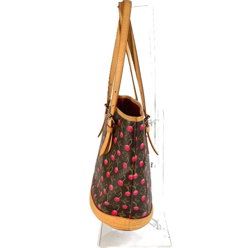 Louis Vuitton Shoulder Bag Bucket PM Monogram Cherry Canvas Red