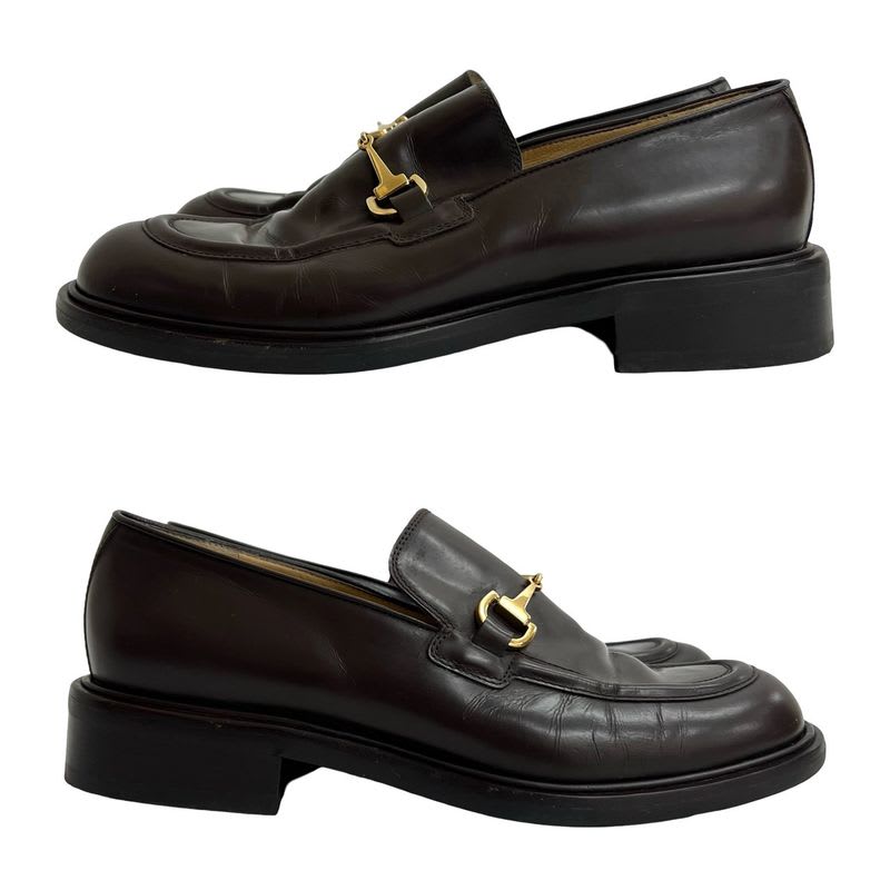 Gucci Horsebit Hardware Leather Loafers 36 Size Shoes — view 4