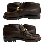 Gucci Horsebit Hardware Leather Short Boots Shoes 35 Size Brown — view 4