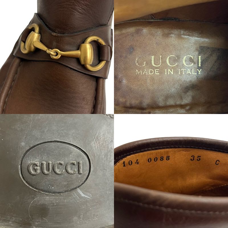 Gucci Horsebit Hardware Leather Short Boots Shoes 35 Size Brown — view 2