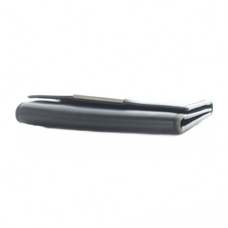 Prada Key Case Ring Leather Logo 5 Rows Black Gy13 mq OH — view 4