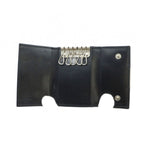 Prada Key Case Ring Leather Logo 5 Rows Black Gy13 mq OH — view 5