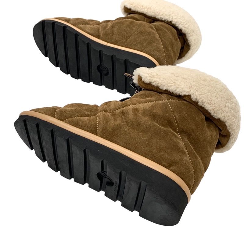 Louis Vuitton Pillow Line Monogram Boots Short Ankle Suede Mouton — view 6