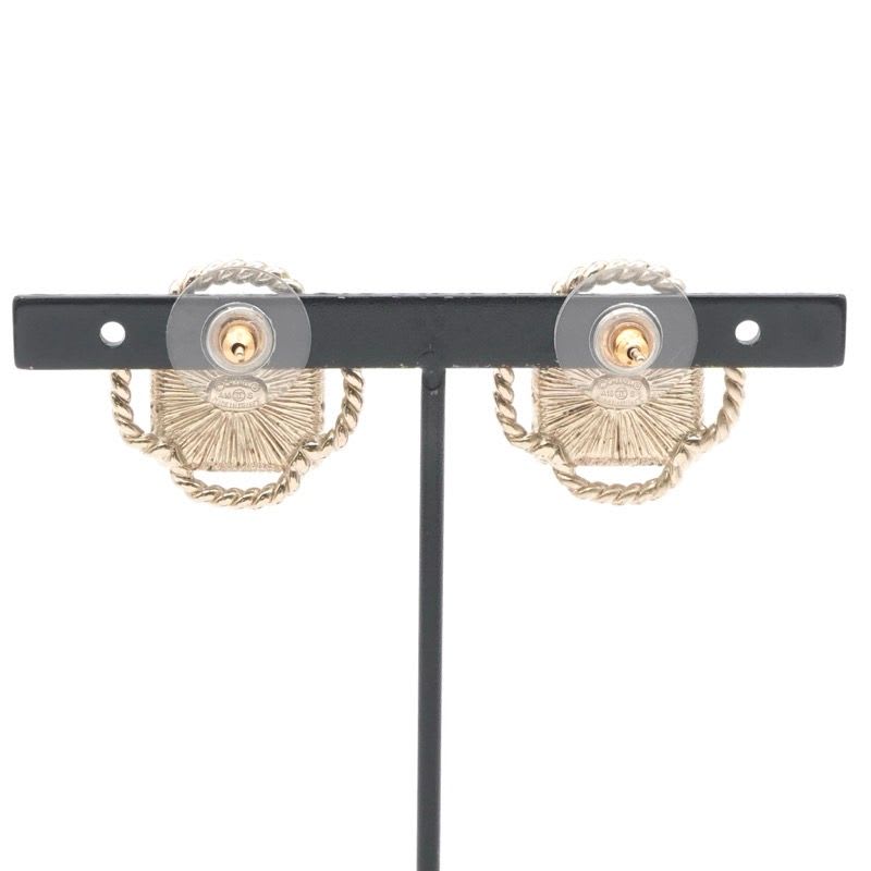 Chanel Earrings Gold Silver Coco Mark — view 9